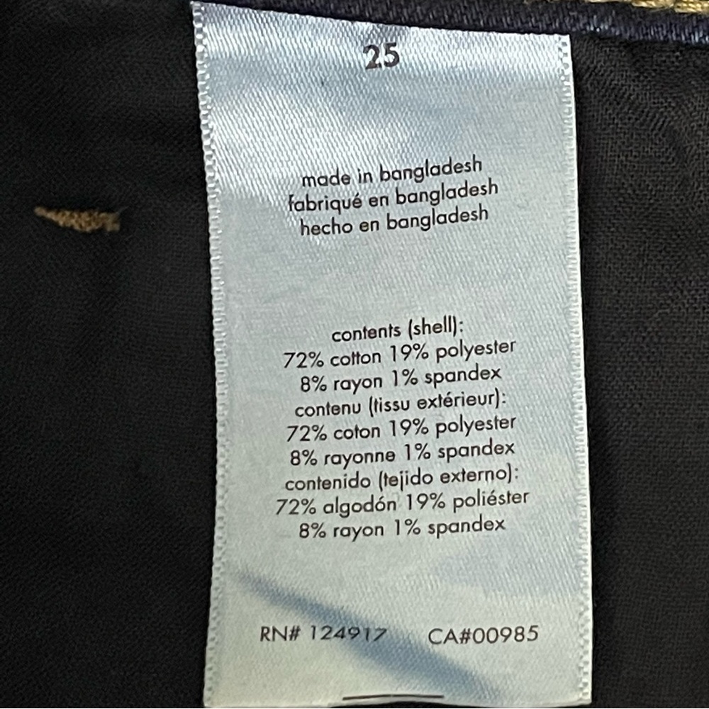 WE WORE WHAT NWT THE DANIELLE JEAN HIGH RISE VINTAGE STRAIGHT LEG DARK WASH 25 - Picture 9 of 10